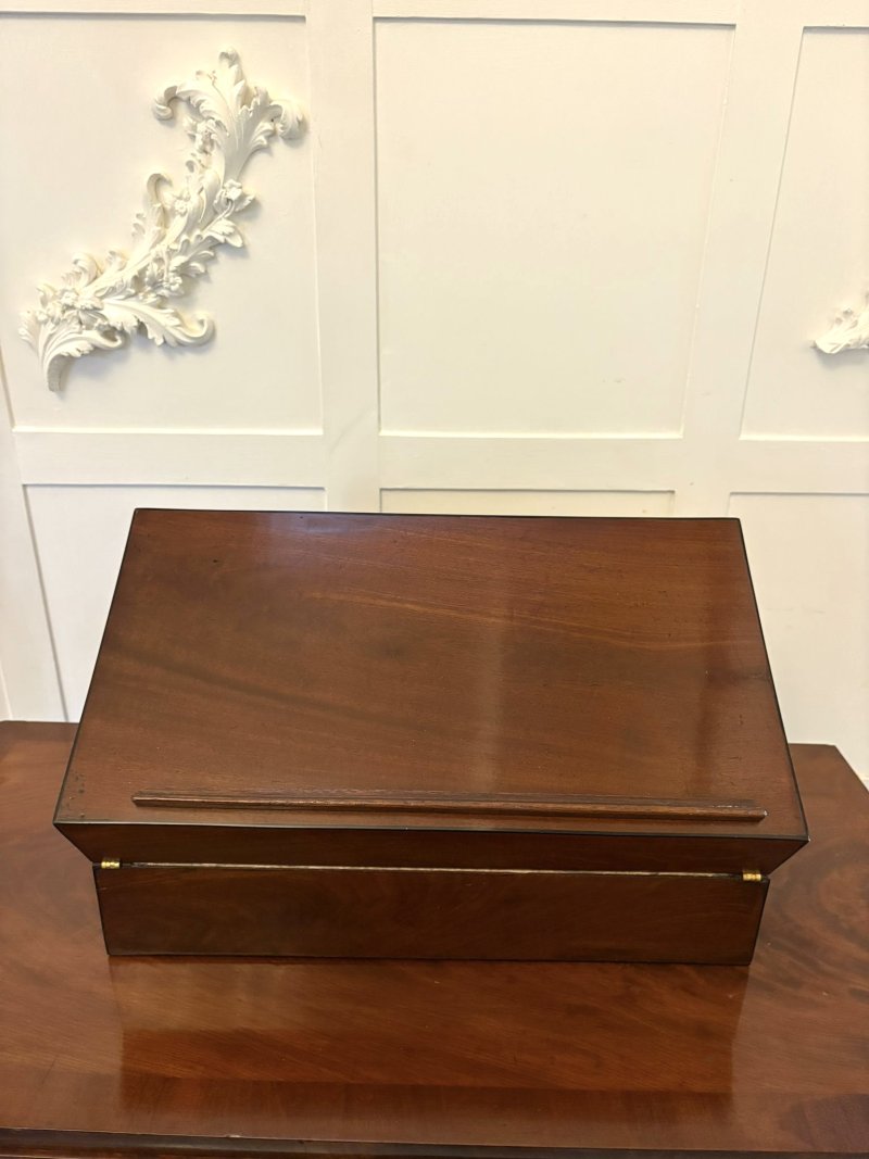 Fine Quality Antique George III Figured Mahogany Writing Box